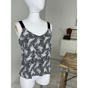 Vintage Lindo Loco Bird Print Sleeveless Women's‎ Blouse